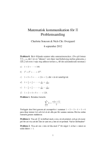 Matematisk kommunikation för Π Problemsamling