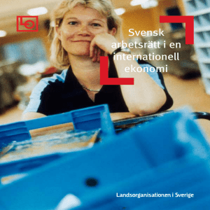 Svensk arbetsrätt i en internationell ekonomi