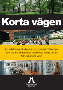 Korta vägen - Högskolan i Gävle