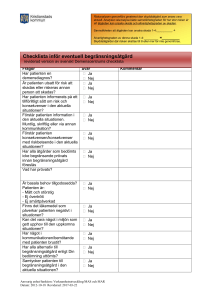 Checklista Svenskt Demenscentrum Kristianstads version