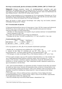 Skrivning i termodynamik, jämvikt och biokemi, KOO081, KOO041
