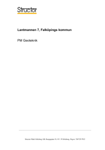 Lantmannen 7, Falköpings kommun PM Geoteknik