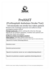 PreHAST (PreHospitalt Ambulans Stroke Test)