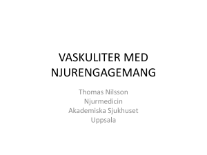 Vaskuliter med njurengagemang – Thomas Nilsson