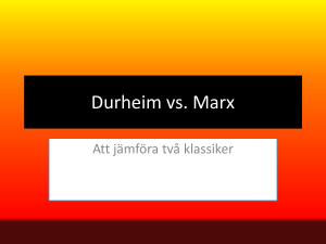 Durheim vs. Marx