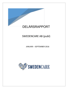 delårsrapport - Swedencare AB (publ)