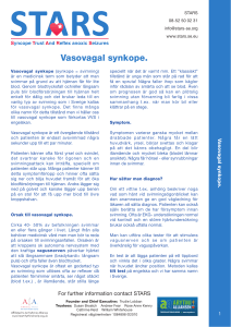 STARS SWEDEN - Vasovagal Syncope Sheet.indd