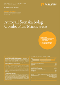 Autocall Svenska bolag Combo Plus/Minus nr 1531