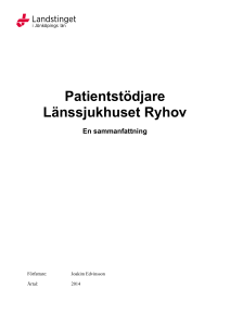 Patientstödjare Länssjukhuset Ryhov