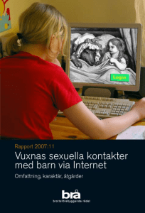 Vuxnas sexuella kontakter med barn via Internet