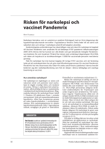 Risken för narkolepsi och vaccinet Pandemrix