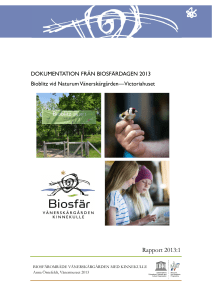 Rapport 2013:1 - Biosfärområde Vänerskärgården med Kinnekulle