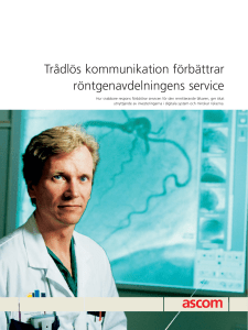 Trådlös kommunikation förbättrar röntgenavdelningens service