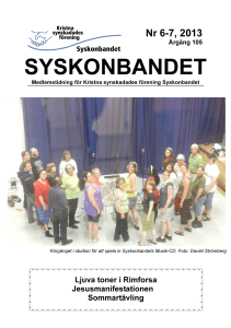 Syskonbandet 2013 nr 6-7 PDF - Kristna synskadades förening