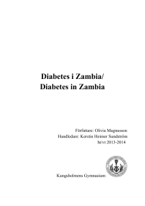 Diabetes i Zambia/ Diabetes in Zambia