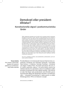 Demokrati eller president- diktatur?