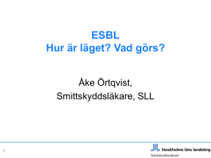 Hur Stramas ESBL-program implementeras, rapport från Stockholm