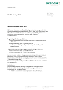 Skandias Gruppförsäkring 2014