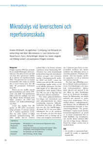Mikrodialys vid leverischemi och reperfusionsskada