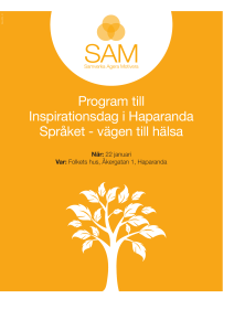Program till Inspirationsdag i Haparanda Språket