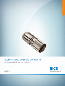 Kontaktanslutningar och kablar Interconnectron male connector