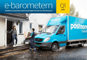 E-Barometern Q1 2015 - Svensk Digital Handel