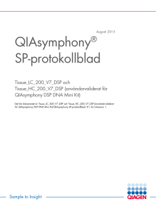 QIAsymphony® SP-protokollblad