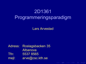 2D1361 Programmeringsparadigm