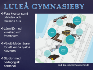 luleå gymnasieby - Medieproduktion MEPMEI02