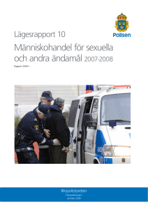 Människohandel för sexuella och andra ändamål 2007-2008