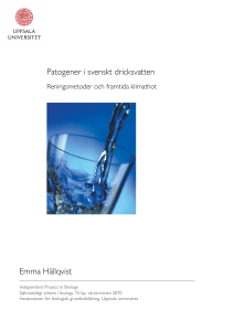 Patogener i svenskt dricksvatten Emma Hällqvist