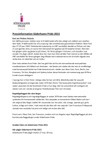 Pressinformation Söderhamn Pride 2015