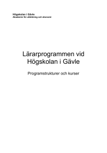 Lärarprogrammen vid Högskolan i Gävle