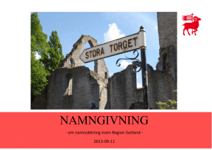 namngivning - Region Gotland