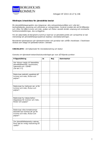 Riktlinjer/checklista för jämställda beslut - Personal