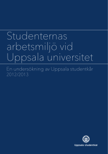 Studenternas arbetsmiljö vid Uppsala universitet
