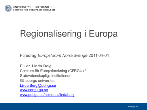 Nyregionalism - Europaforum Norra Sverige