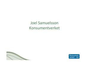 Joel Samuelsson Konsumentverket