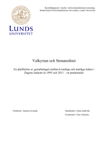 Valkyrian och Stenansiktet - Lund University Publications