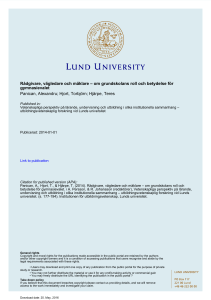 utbildningsvetenskaplig forskning vid Lunds universitet