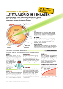 Laserstrålar, Undvik skador på ögonen, Strålskyddsinstitutet