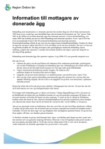 Information till mottagare av donerade ägg