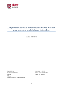 Långaröd skolas och Blåklockans fritidshems plan