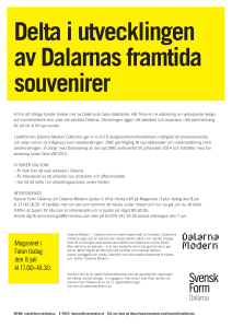 Delta i utvecklingen av Dalarnas framtida souvenirer