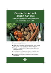 Svensk export och import har ökat