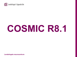 Nyheter i Cosmic R8.1