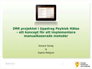 Presentation om IMR-projektet