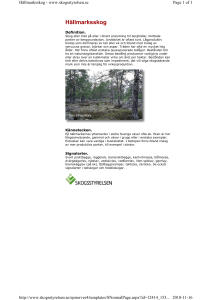 Hällmarksskog - Skogsstyrelsen