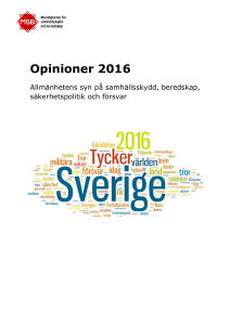 Opinioner 2016 - Myndigheten för samhällsskydd och beredskap