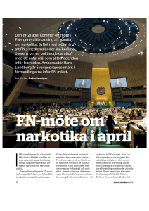 FN-möte om narkotika i april